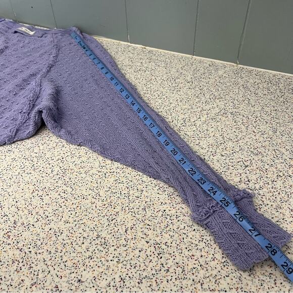 We The Free Thien's Hacci Sweater Long Sleeve Top Periwinkle Purple Women’s L - Picture 9 of 9